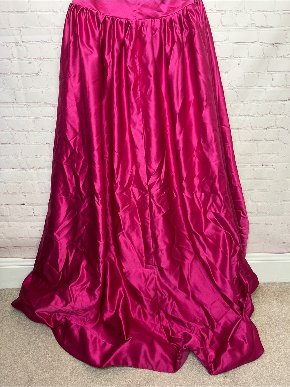 Loyeloy Fuchsia One Shoulder Floor Length Gown - Picture 7 of 14
